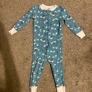 Hanna Andersson Teal and White Kids Footies